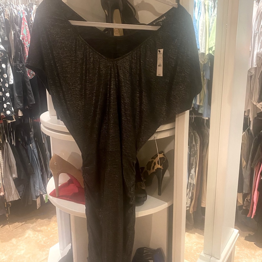 NWT black and silver dress by Express.